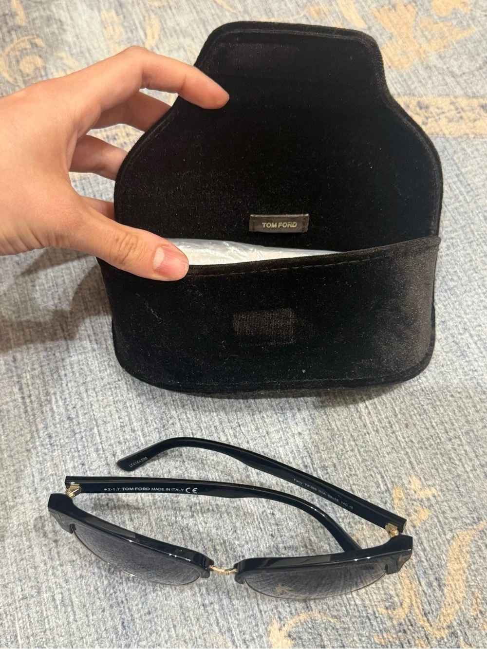 Tom Ford Black Sunglasses with Dark Lenses